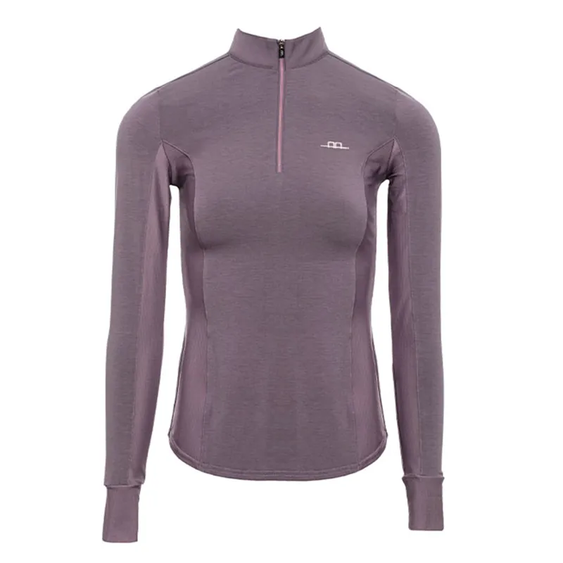 Horseware AA CleanCool Long Sleeve Half Zip Top - Antique Plum