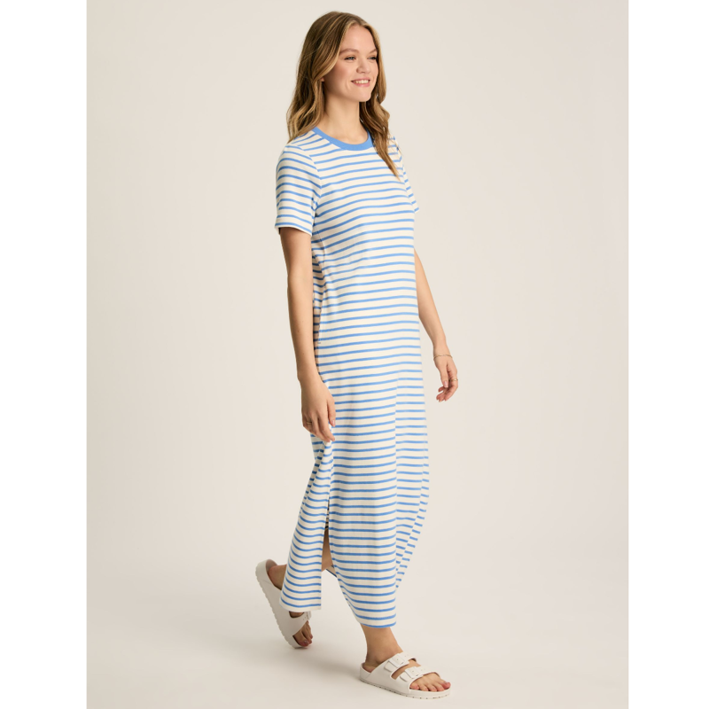 Joules Cleo Ladies Striped Midi Dress - Blue Stripe-1