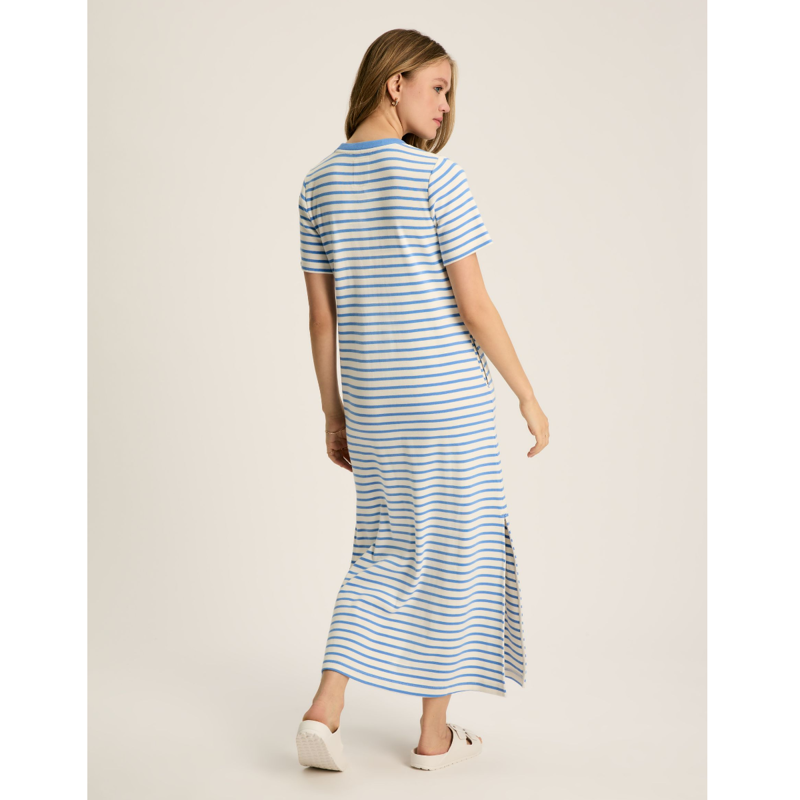 Joules Cleo Ladies Striped Midi Dress - Blue Stripe-2