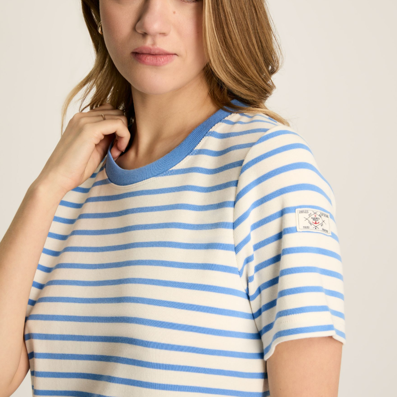 Joules Cleo Ladies Striped Midi Dress - Blue Stripe-3