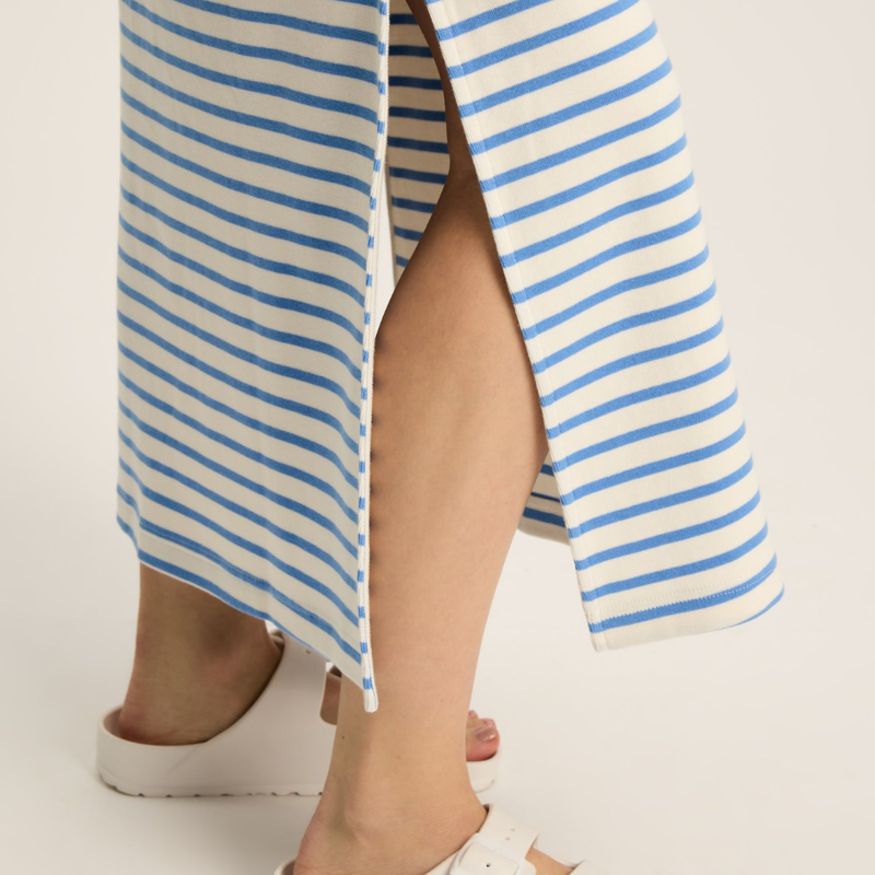 Joules Cleo Ladies Striped Midi Dress - Blue Stripe-5