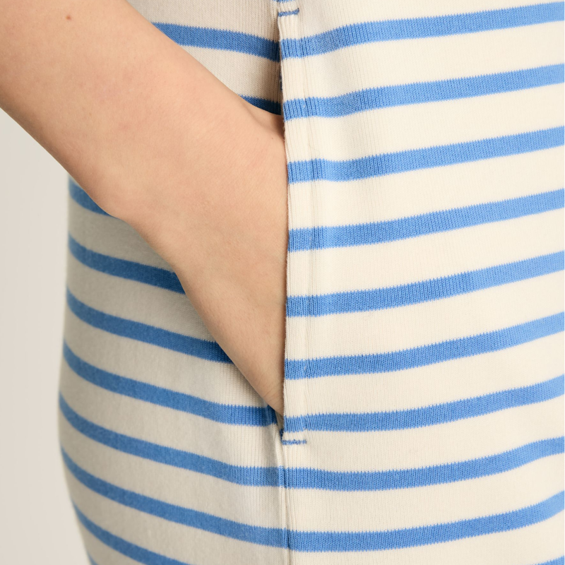 Joules Cleo Ladies Striped Midi Dress - Blue Stripe-4