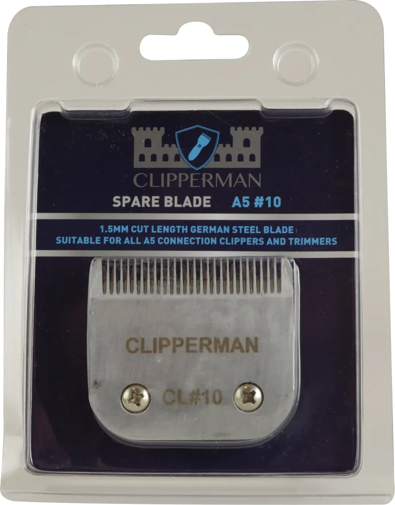 Clipperman A5 10 German Steel Standard Blade Set