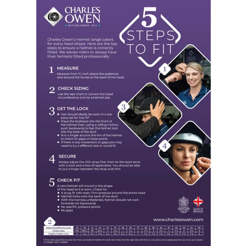 Charles Owen AYR8 Plus leather look with Piping - Brown-1