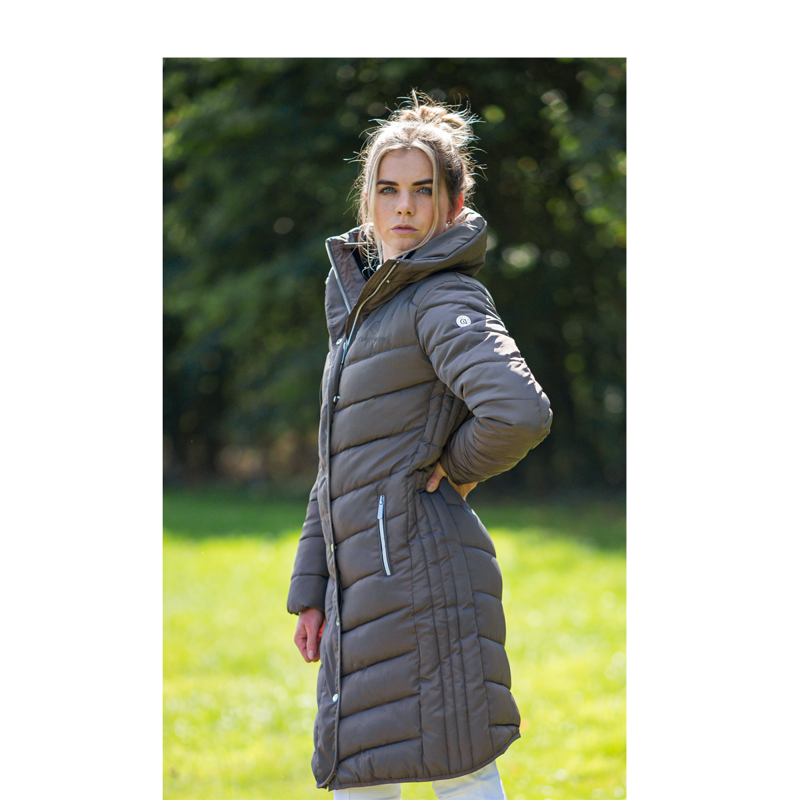 Coldstream Kimmerston Long Quilted Coat - Taupe-3