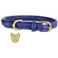 Shires Digby And Fox Rolled Leather Dog Collar - Navy