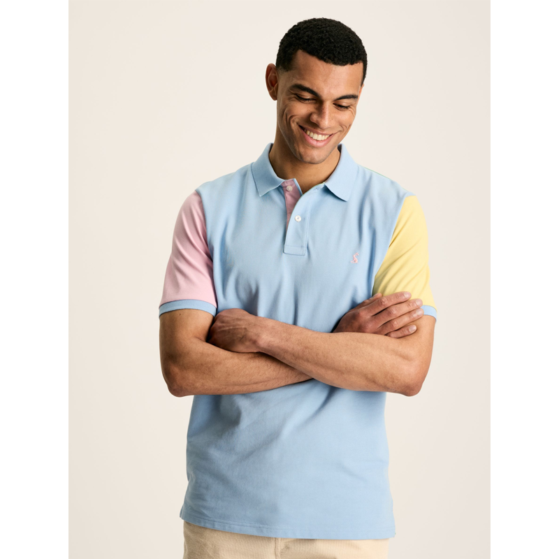 Joules Men's Colour Block Woody Polo - Pastel Multi-2