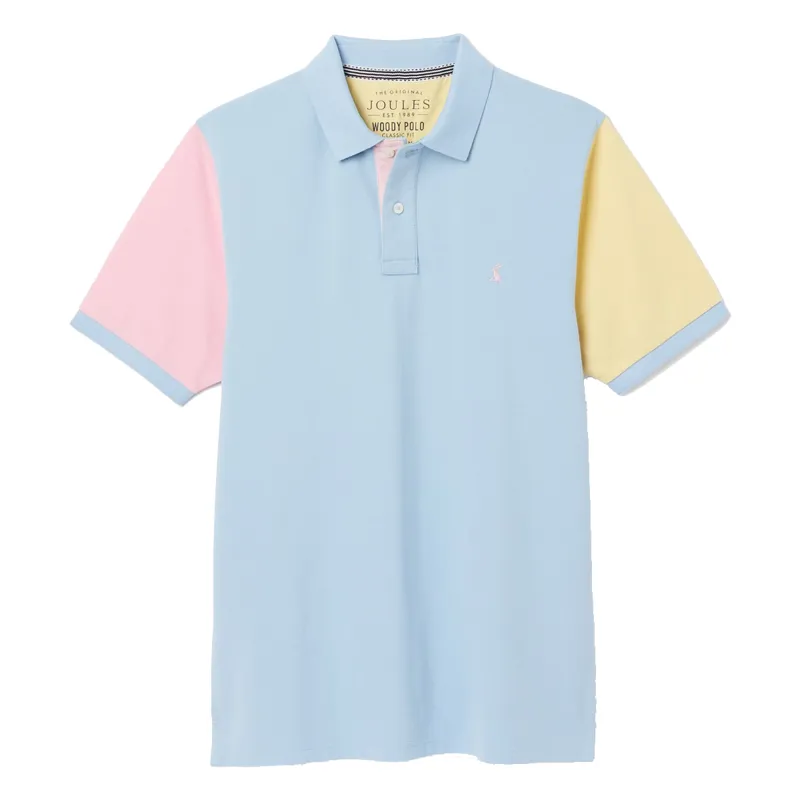 Joules Men's Colour Block Woody Polo - Pastel Multi