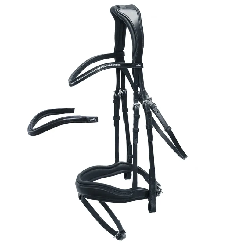 Schockemohle Concord Flash Bridle - Black/Silver
