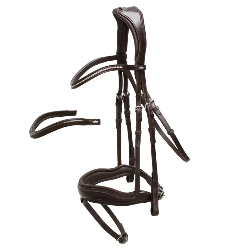 Schockemohle Concord Flash Bridle - Espresso/Silver