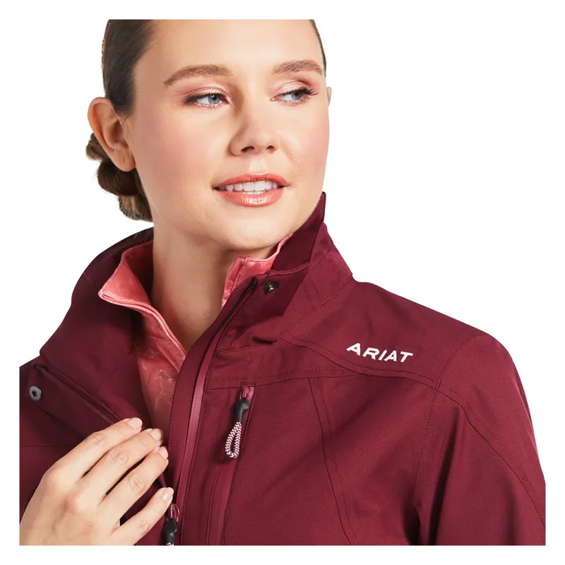 Ariat Womens Coastal H20 Jacket - Zinfandel-3