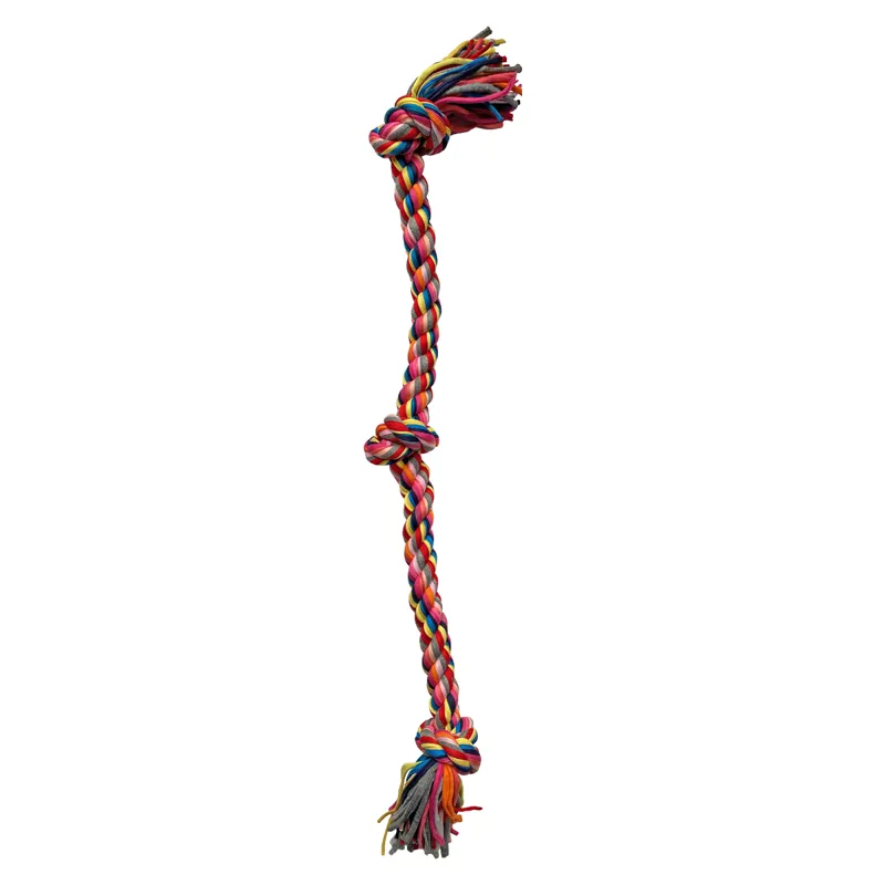 Hem and Boo Cotton 3 Knots Rope Toy - Bright Multi