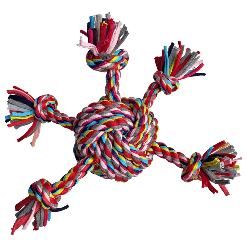 Hem and Boo Cotton Rope Toy - Bright Multi