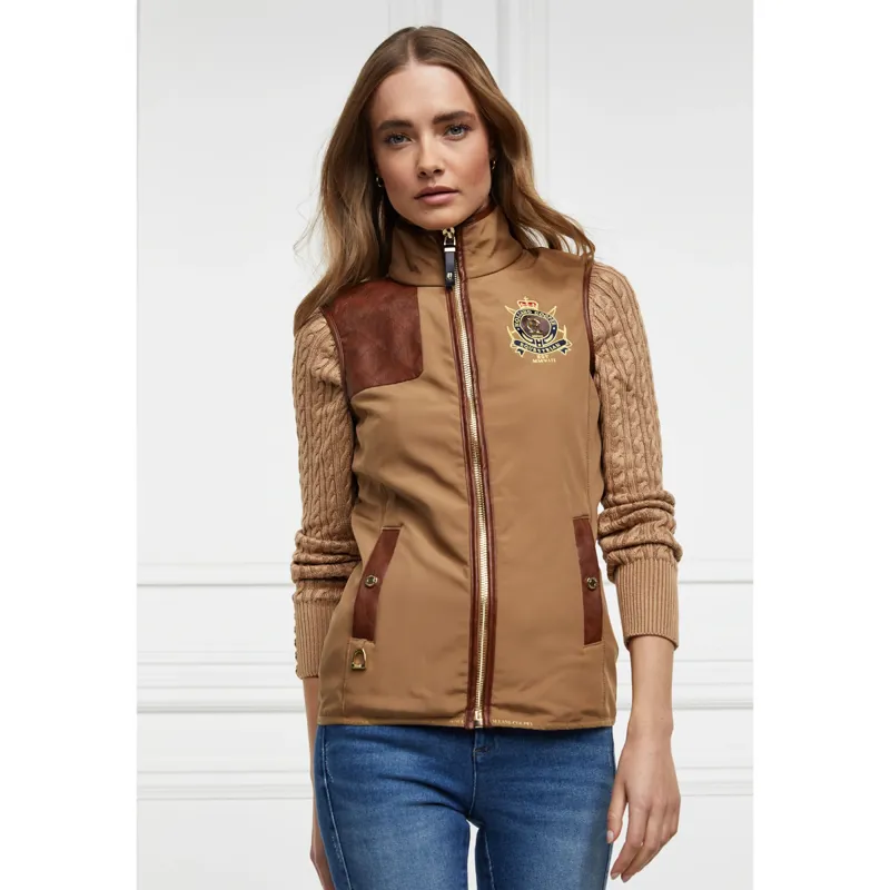 Holland Cooper Country Classic Fleece Gilet - Coffee