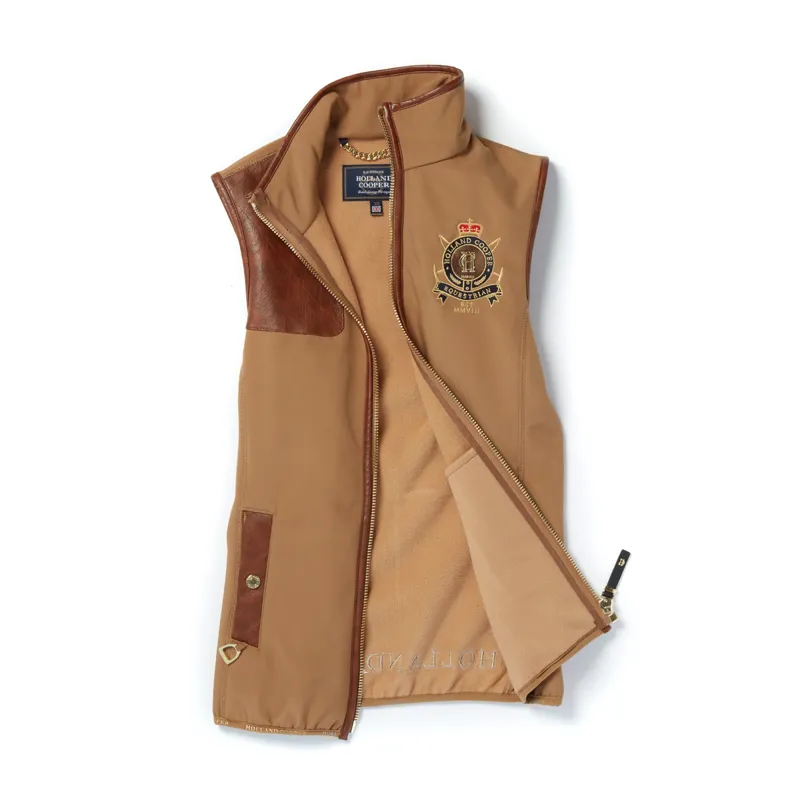 Holland Cooper Country Classic Fleece Gilet - Coffee-3