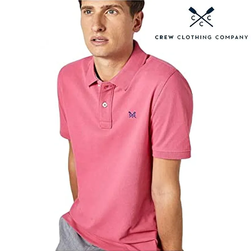 Crew Clothing Comapny Mens Classic Pique Polo Shirt - Summer Pink