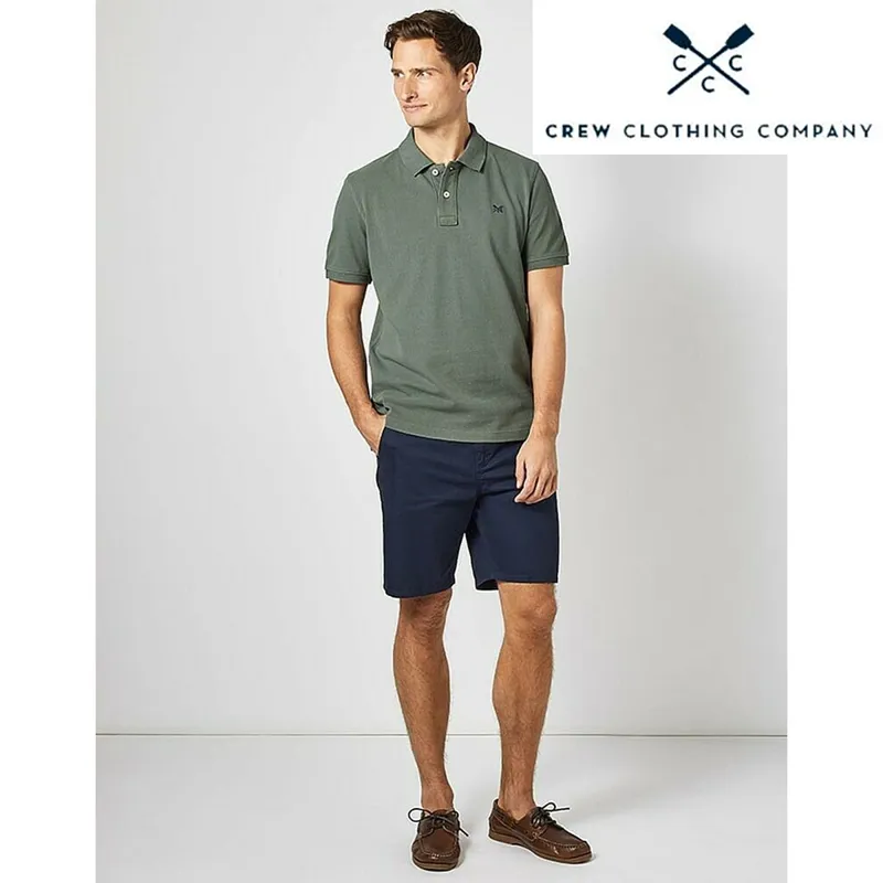 Crew Clothing Company Mens Classic Pique Polo Shirt - Seaweed