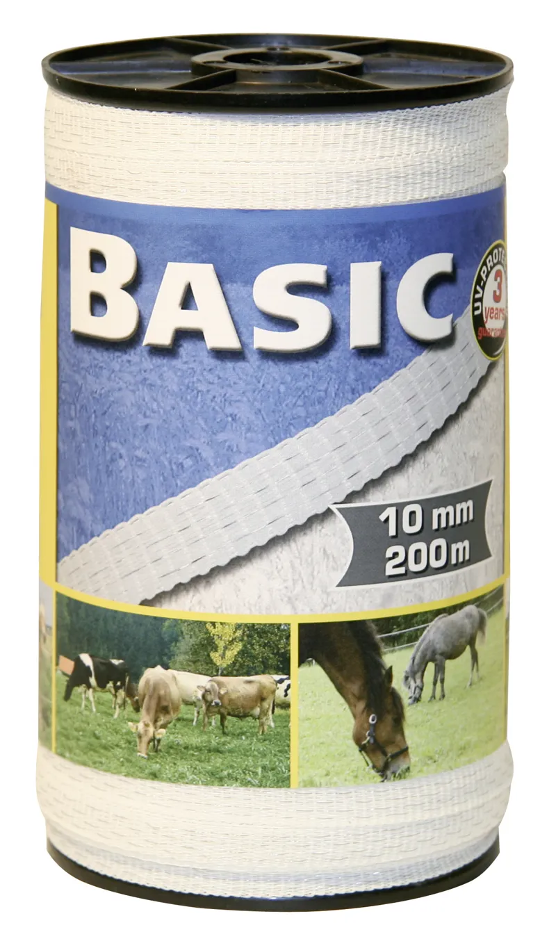 Corral Basic Fencing Tape White - 200m x 10m