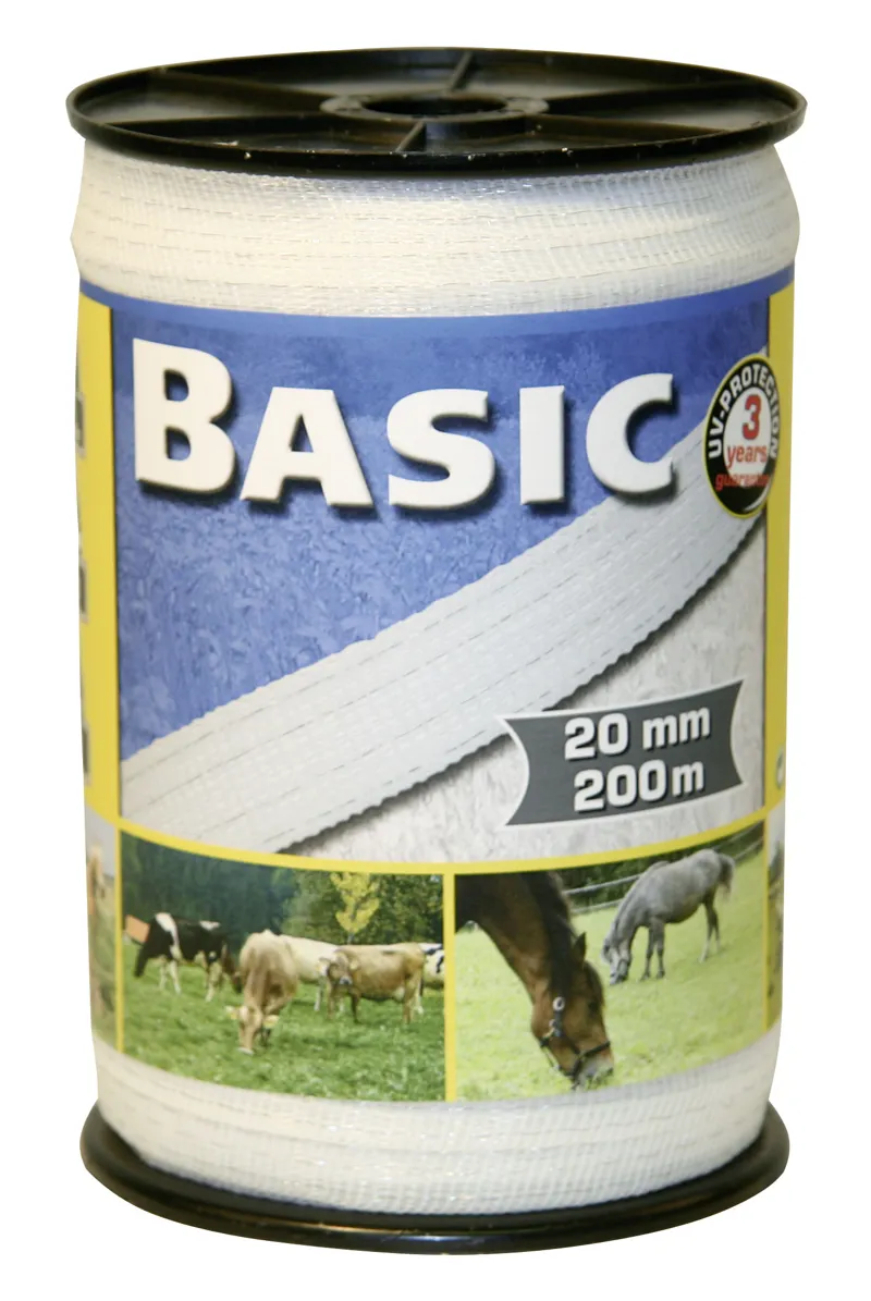 Corral Basic Fencing Tape White - 200m x 200m