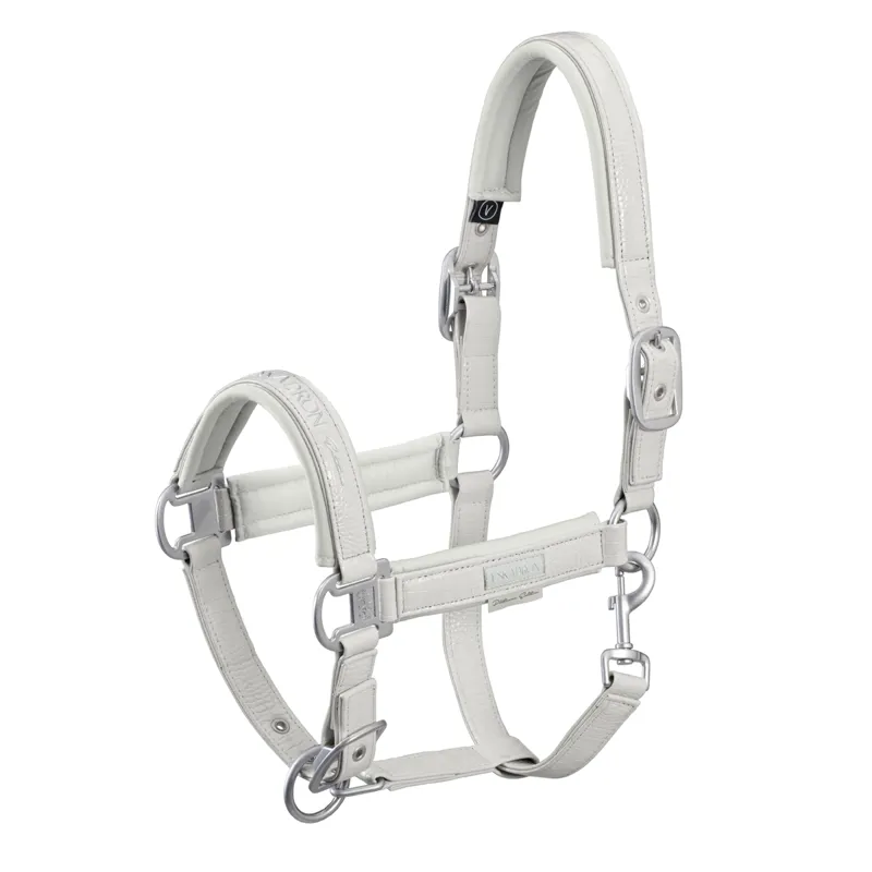 Eskadron Double Pin Croco Headcollar Platinum AW22 - Pearl Grey 