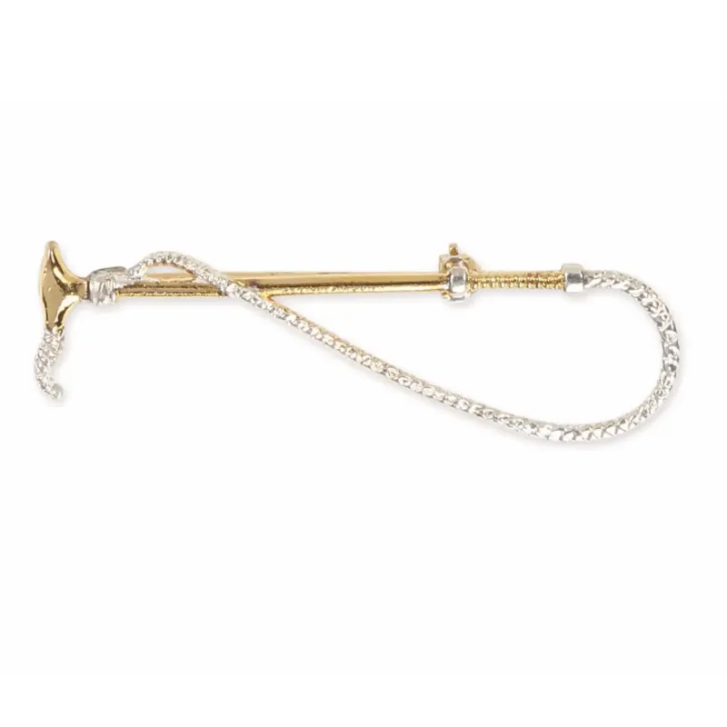 Shires Gold Crop and Thong Stock Pin