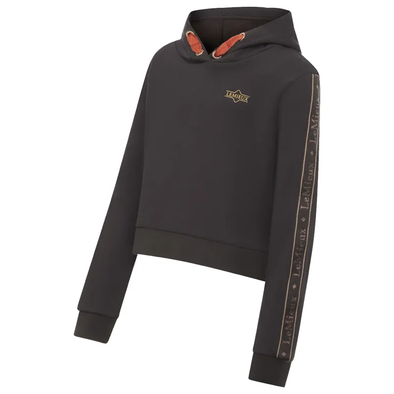 LeMieux Young Rider Cropped Hoodie - Liquorice-1