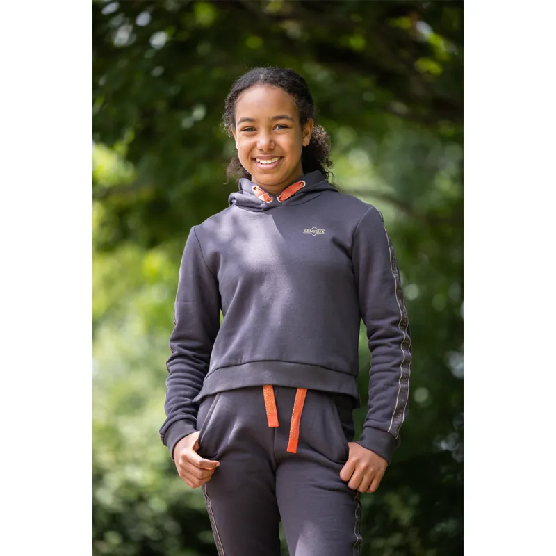 LeMieux Young Rider Cropped Hoodie - Liquorice-3