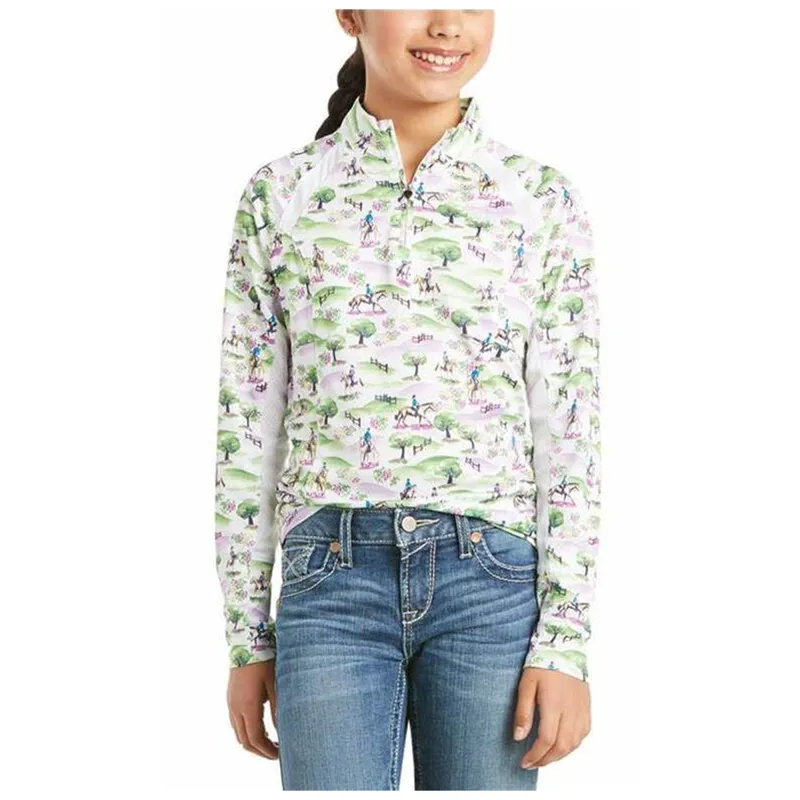 Ariat Youth Sunstopper 2.0 LS Base Layer - Cross Country