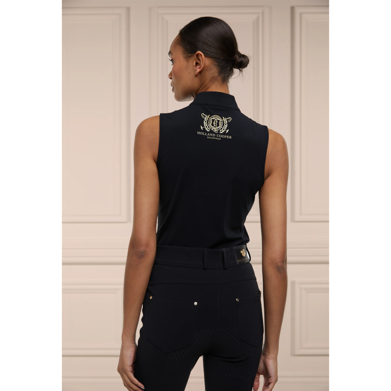 Holland Cooper Crystal Sleeveless Base Layer - Black-1