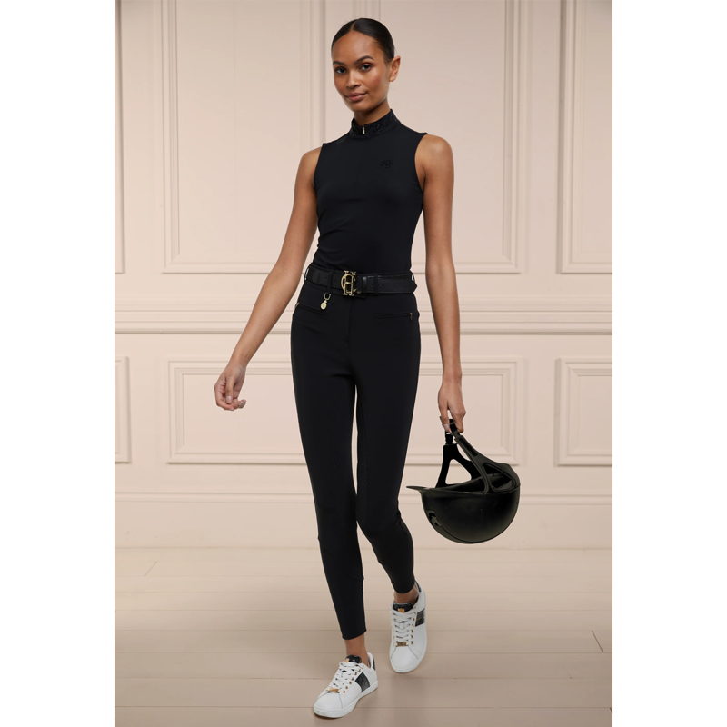 Holland Cooper Crystal Sleeveless Base Layer - Black-2