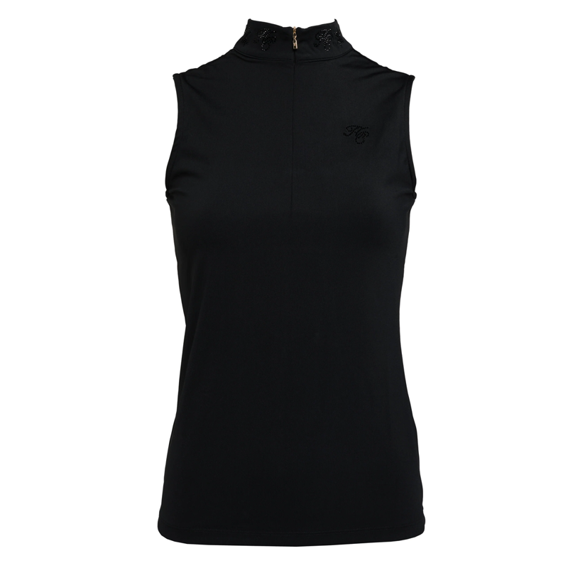 Holland Cooper Crystal Sleeveless Base Layer - Black-4