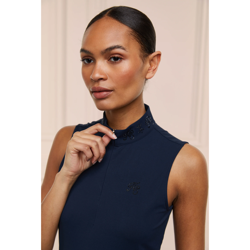Holland Cooper Crystal Sleeveless Base Layer - Ink Navy-3
