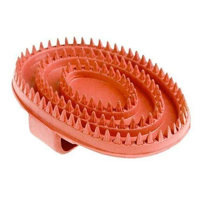 StableKit Rubber Curry Comb Red
