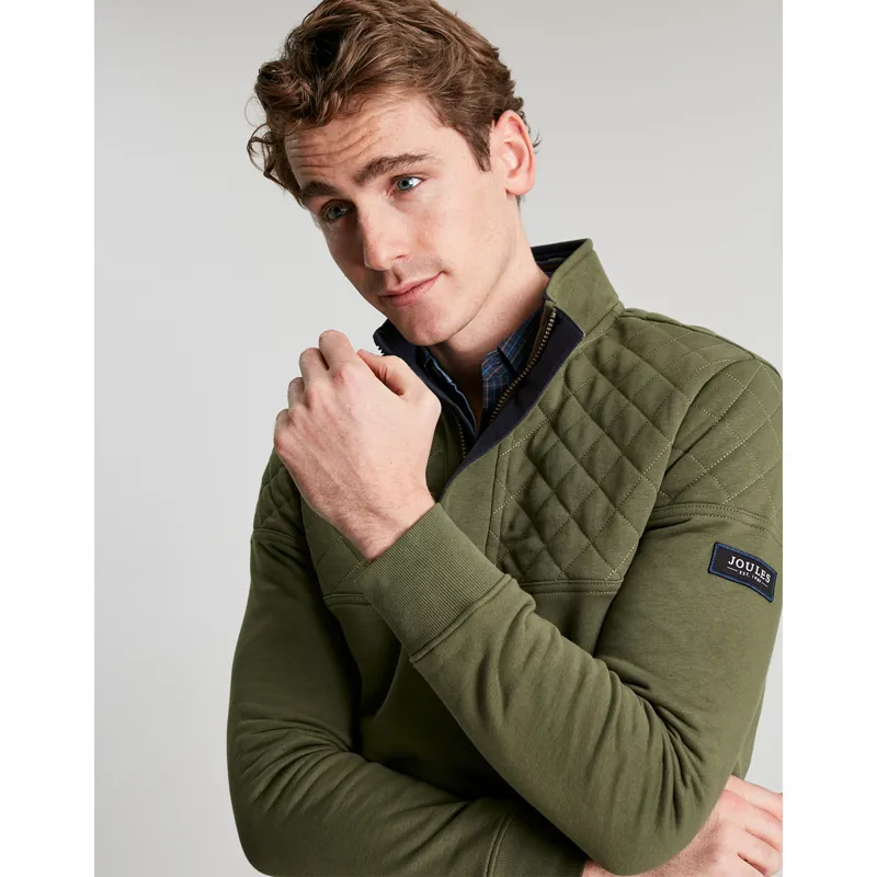 Joules Darrington Quarter Zip Sweatshirt - Khaki-3