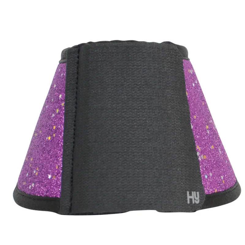 Hy Equestrian Dazzle Over Reach Boots - Purple Sparkle
