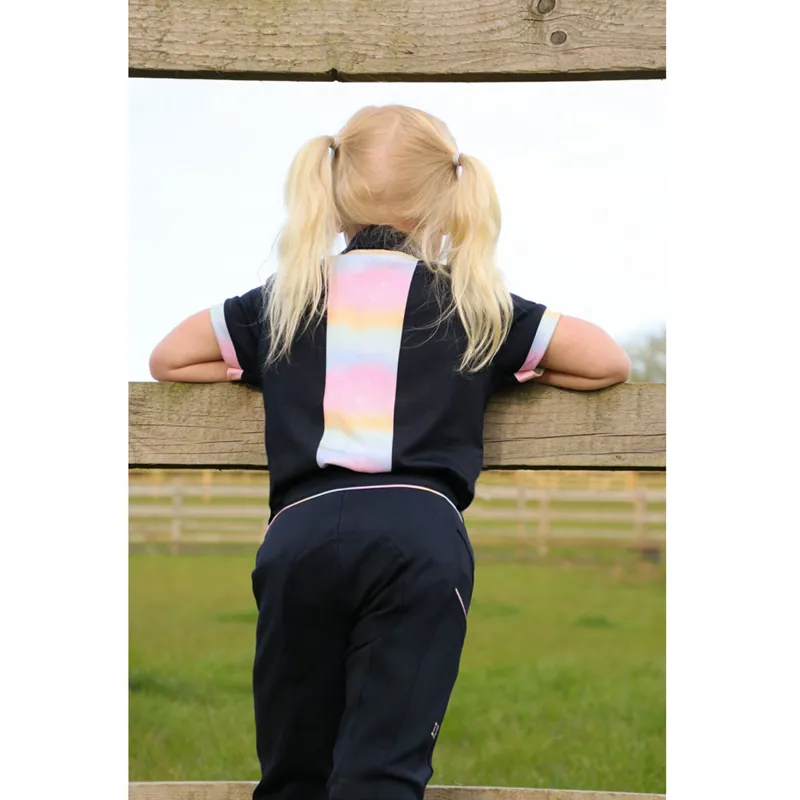 Dazzling Dream Polo Shirt By Little Rider - Navy/Pastel-1