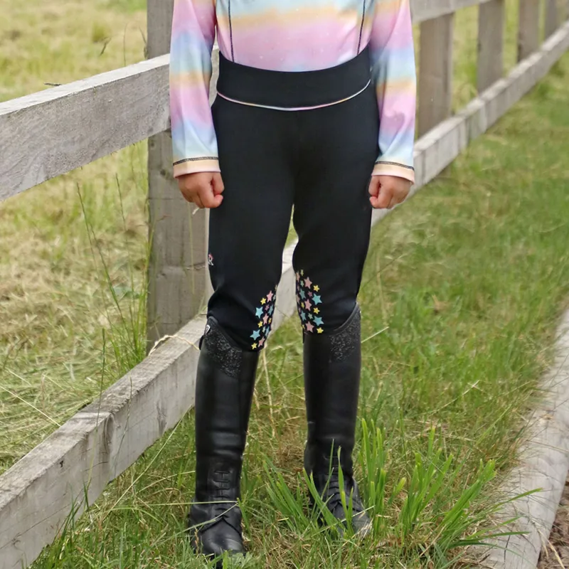 Dazzling Dream Riding Tights By Little Rider - Navy/Pastel