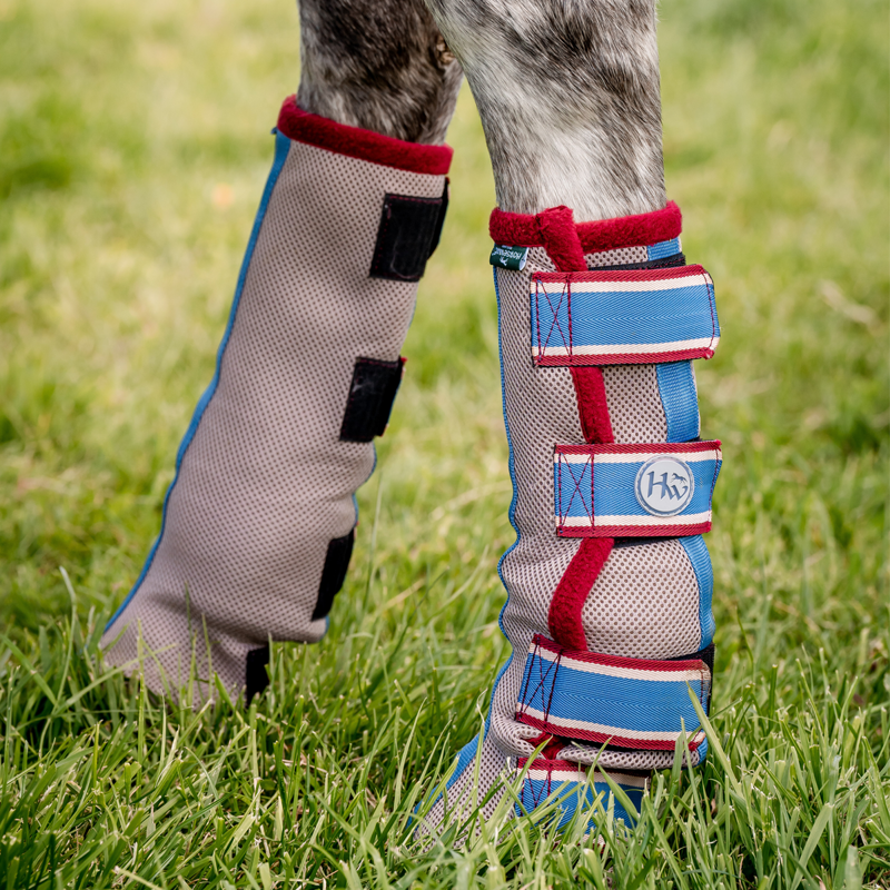 Horseware Fly Boots - Oatmeal/Cherry/Peach/Blue-1