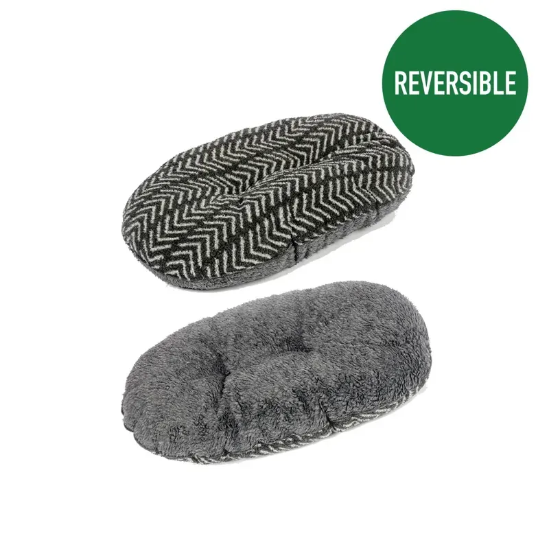 Danish Design Fleece Quilted Mattress Dog Bed - Charcoal Arrows-1