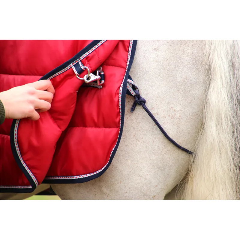 Hy DefenceX System 3 In 1 50g Turnout Rug + 100g and 300g Liner - Navy/Damson Red-2