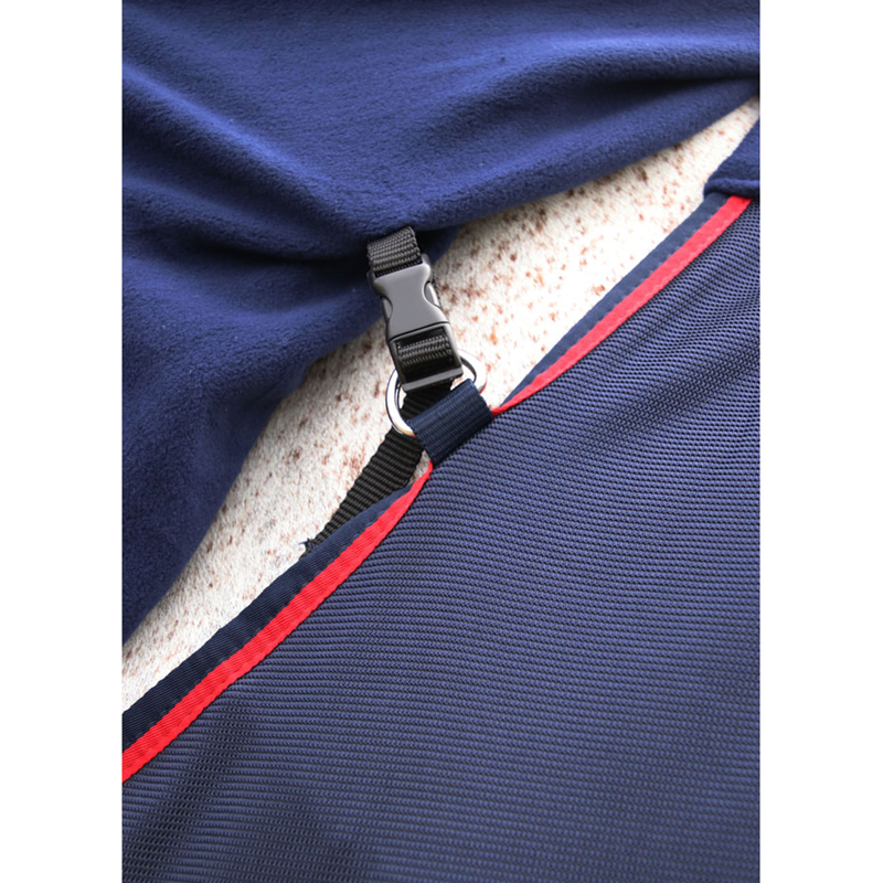 Hy DefenceX System WicX Cooler Rug With Detachable Neck - Navy/Red-2