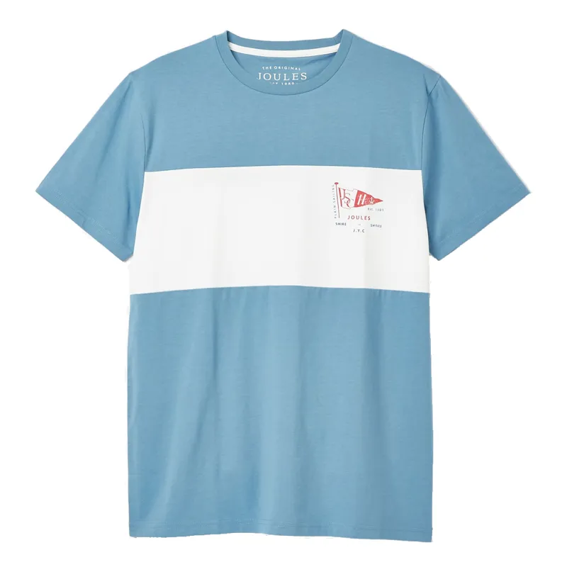 Joules Men's Denton Colour Block T-Shirt - Blue