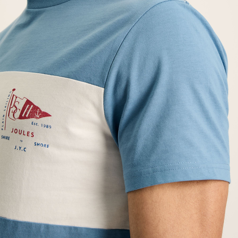 Joules Men's Denton Colour Block T-Shirt - Blue-3