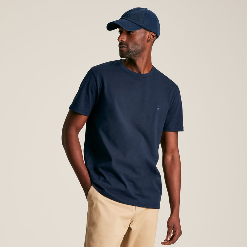 Joules Denton Men's Cotton Crew Neck T-Shirt - French Navy-1