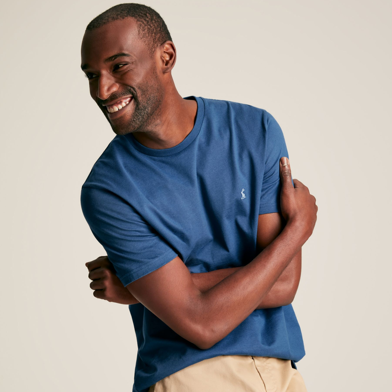 Joules Denton Men's Plain Jersey Crew Neck T-Shirt - Ink Blue-1