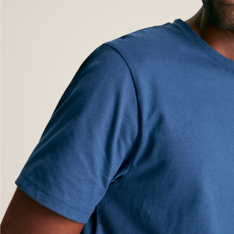 Joules Denton Men's Plain Jersey Crew Neck T-Shirt - Ink Blue-3