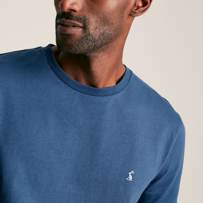 Joules Denton Men's Plain Jersey Crew Neck T-Shirt - Ink Blue-2