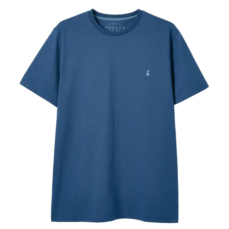 Joules Denton Men's Plain Jersey Crew Neck T-Shirt - Ink Blue