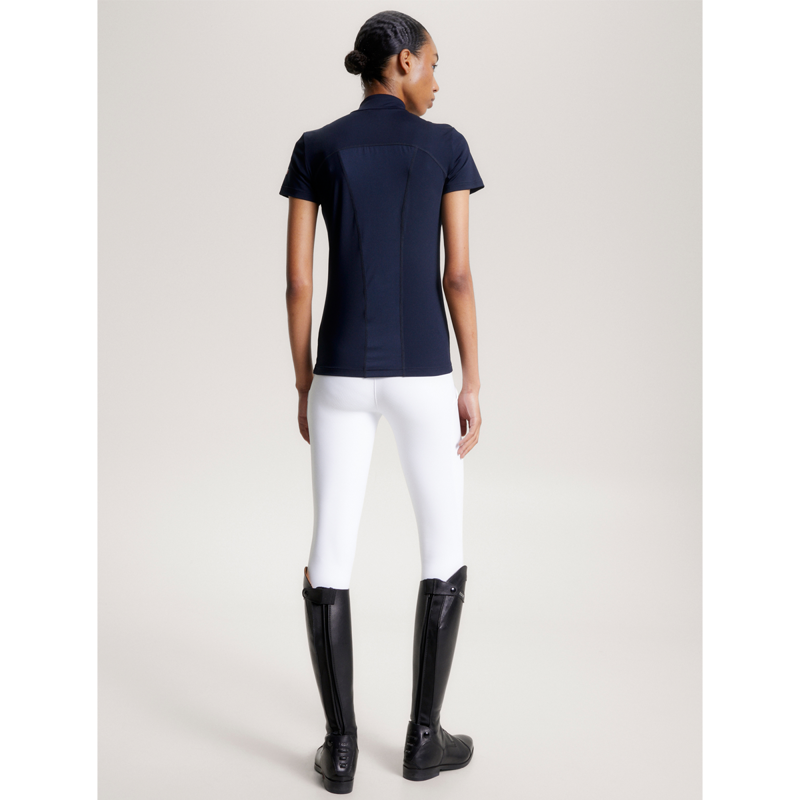 Tommy Hilfiger Women's Denver Cooling Short Sleeve 1/4 Zip Training Top - Desert Sky-3