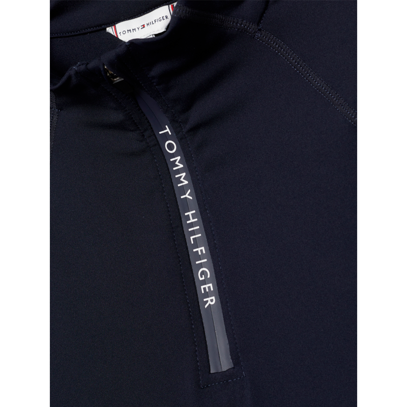 Tommy Hilfiger Women's Denver Cooling Short Sleeve 1/4 Zip Training Top - Desert Sky-5